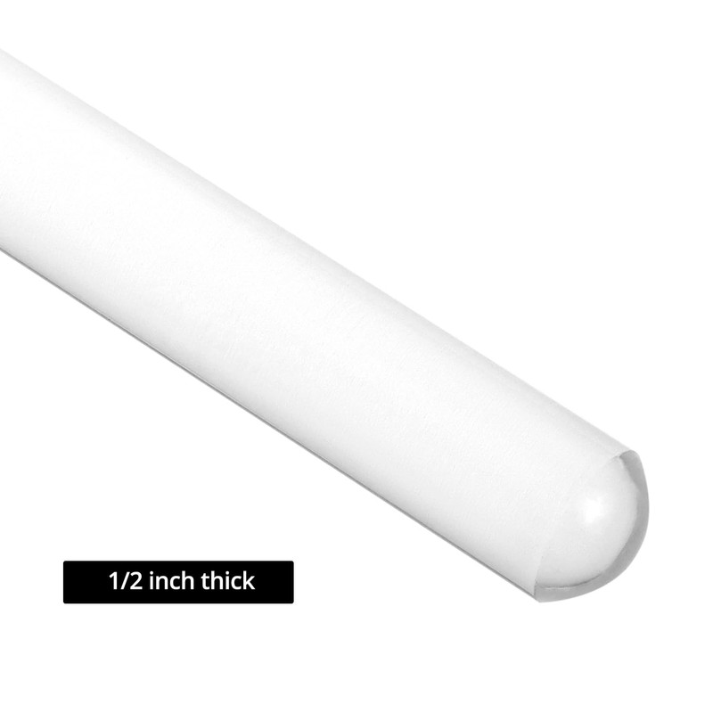 QWORK 40 Inch Clear Acrylic Curtain Pull Wand (4 Pack)