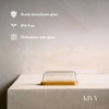 KIVY Glass butter dish with lid for countertop and refrigerator