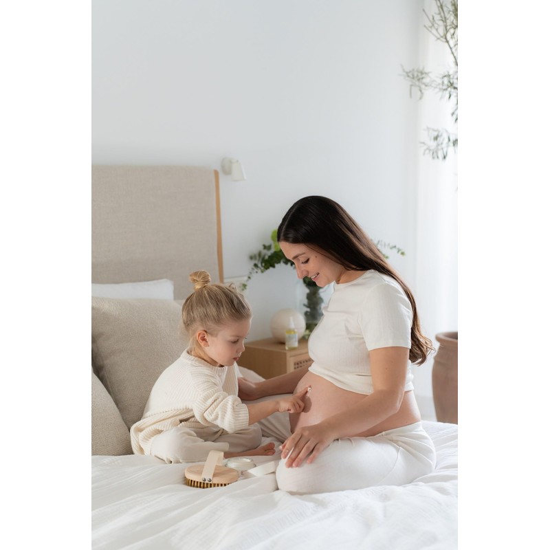 Mommy Spa Pregnancy Massage Brush. Vegan Dry Brush for Stretch