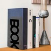 Gotetiso Pack of 2 Bookend Book Holder Black Bookends Metal