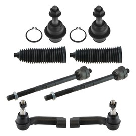 TRQ Front Steering & Suspension Kit Ball Joint Steering Rack & Pinion Bellow Tie Rod Compatible with 2007-2010 Ford Expedition 2009-2014 F-150 Lincoln Navigator