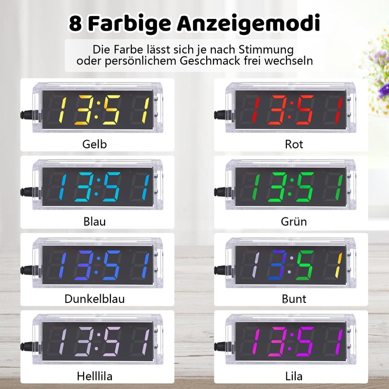 ElektoLoter LED Digital Clock Soldering Kit, 4-Digit DIY Alarm Clock