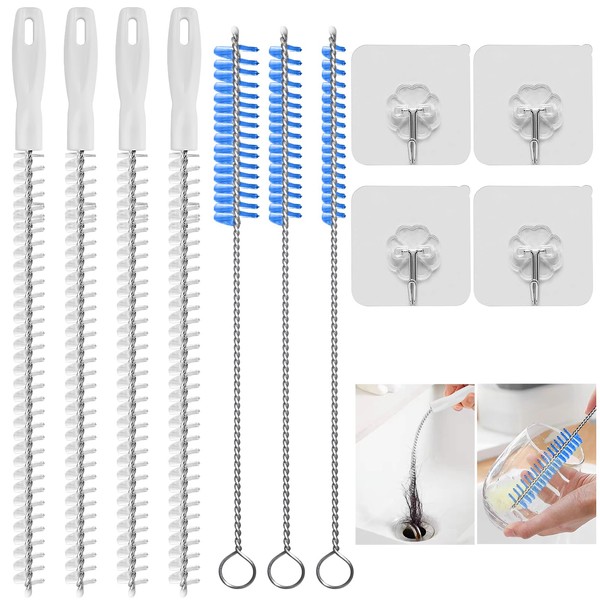 VEPEPE 4 Pieces Cleaning Brushes for Sewer 45 cm, Flexible