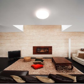 Lampenlux Alvaro-EVG Ceiling Light Opal Cover with EVG White Diameter 30 cm