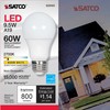 Satco S29593 9.5W A19 LED Light Bulb, 2700K Warm White,