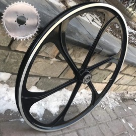DONSP1986 29" Aluminum Rear Mag Wheel Rim &36T Sprocket & 22T Flywheel- Gas Motorized Bike