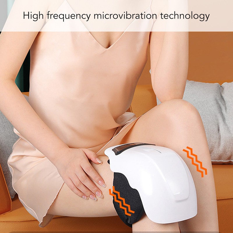 Cordless Knee Massager Infrared Heat Vibration LED Touch Screen Relief