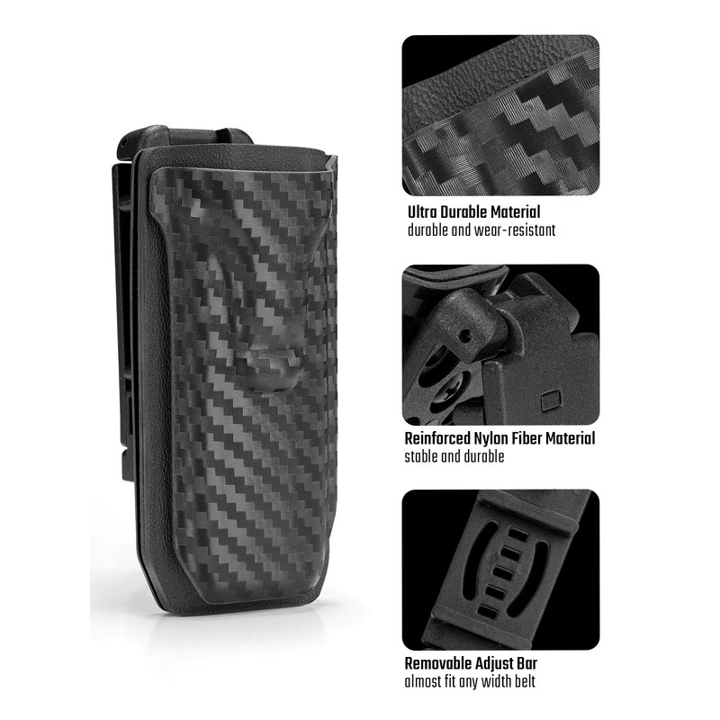 TACTICAL GEEK TX5 Flashlight Sheath with Back Belt Clip Quick