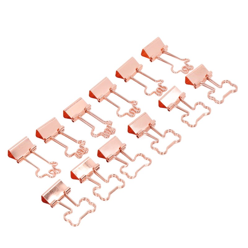 30 Pcs Binder Clips Powerful Clamping Force Deer Bone Shapes