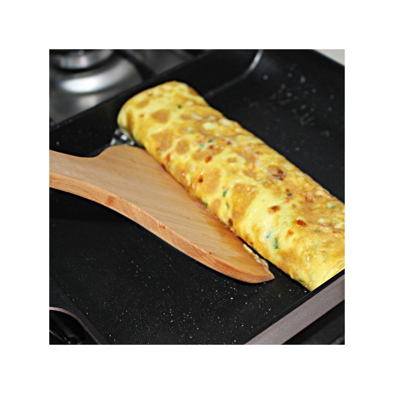 [Beauty Stream] [Egg Star] Square egg rolling pan + mahogany