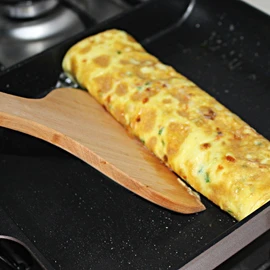 [Beauty Stream] [Egg Star] Square egg rolling pan + mahogany wooden spatula Zipan egg / [뷰티스트림] [에그스타] 사각 계란말이팬+마호가니 나무주걱 지단팬 달걀