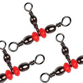 AGOOL 3 Way Fishing Swivels T-Turn Swivel - 60pcs Barrel Swivel Triple Fishing Swivel Cross Line Fishing Connector Tangle Free Tackle 20 lbs- 100 lbs Test Weight