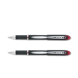 uni-ball : Jetstream Stick Roller Ball Pen, Black Barrel, Red Ink, Bold Point, 1.0 mm -:- Sold as 2 Packs of - 1 - / - Total of 2 Each