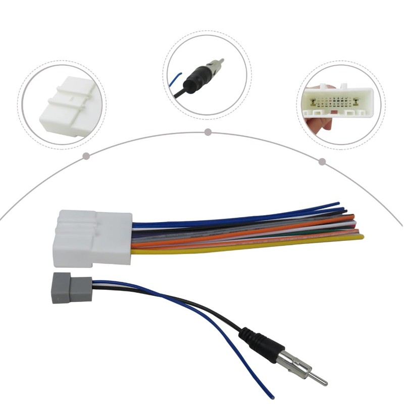 Updated Car Stereo Wiring Harness Radio Cable Plug Fit for