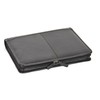 Luxury Real Leather Zip Around Folder File Detachable Metal Ring