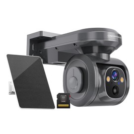 CINMOORE 2.5K 4MP 4G LTE Cellular Security Camera Solar Power Wireless Outdoor, 24/7 Recording No Need WiFi, 360° Live View, Includes SIM & 64GB SD Card, Color Night Vision