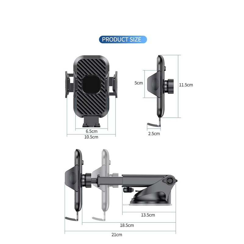 Générique Universal Magnetic Car Phone Holder, 360° Rotation Air Vent/Dashboard
