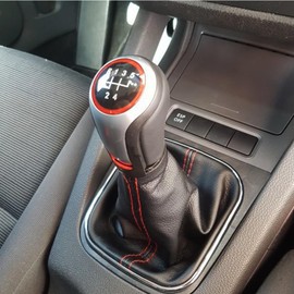 Joyzan Shift Knob Cover, Universal Auto Gear Boot Dust Proof Cover PU Leather Gearstick Gaiter Shifter Boots Covers Gear Stick Lever Knobs Protector Replacement Suitable For Most Automatic Manual Cars