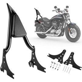 22" Motorcycle Sissy Bar for Harley Sportster, Detachable Passenger Backrest for Harley Davidson 2004-2022 Sportster XL883 XL1200 Iron 883/1200 Forty-Eight Seventy-Two Custom Special SuperLow, Black