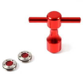 SUNGOOYUE Putter Weights Wrench Tool, 2pcs Red Aluminium Alloy Wrench Spanner Tool for Scotty Cameron Putters (30G)