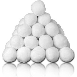 Supoice 20 Pack Snow Balls Indoor 3 Inch Large Snow Fight Balls Christmas & Winter Holiday Realistic Fake Snow Toys for Indoor, Outdoor Snow Fight, Toss Game