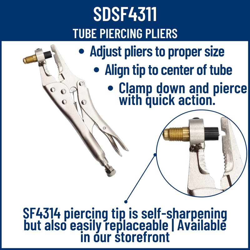 Supplying Demand SF4311 Tube Piercing Pliers for Refrigerant Recovery