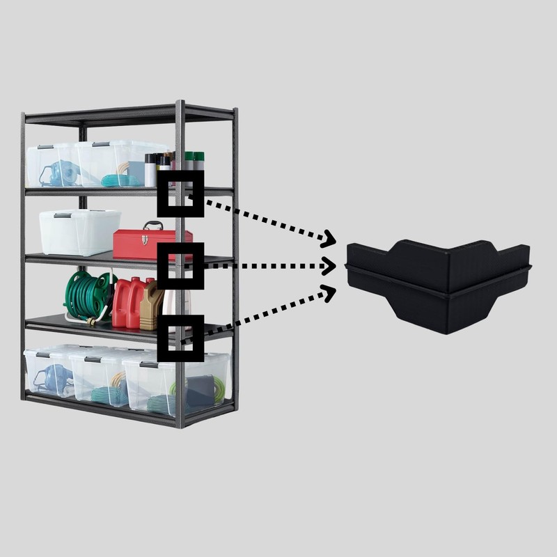 EMALPE Whalen Post Insert Corner Connector for Shelving Costco (4
