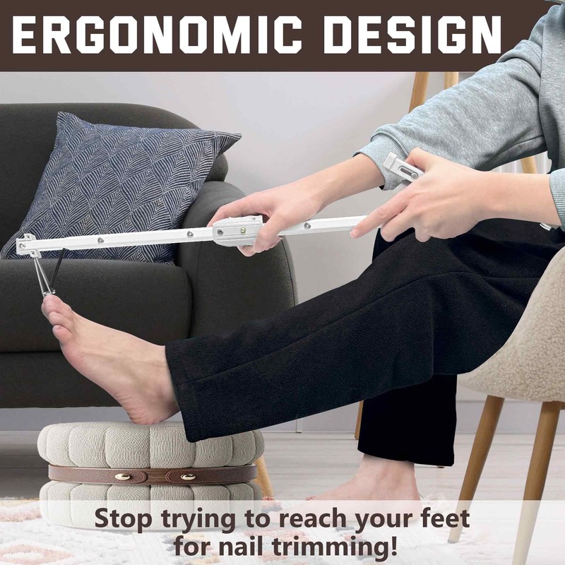 Long Handled Toenail Clippers for Seniors, Obese, Pregnant and Waist