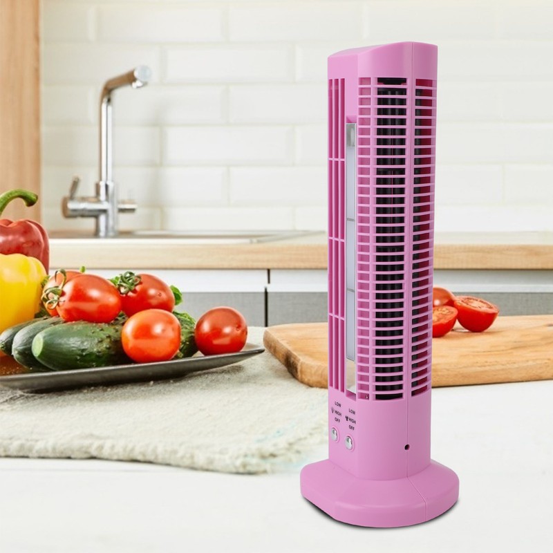 Mini Desktop Tower Fan Bladeless Portable Fan with Light for