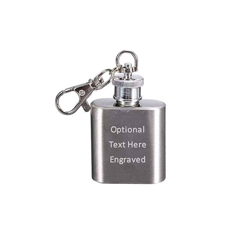 Denovan Family Crest Surname Coat of Arms 1oz Hip Flask