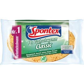 Spontex Tuchschwamm Classic, super saugstarke Tuchschwämme, universell einsetzbar (1 x 3er Pack)