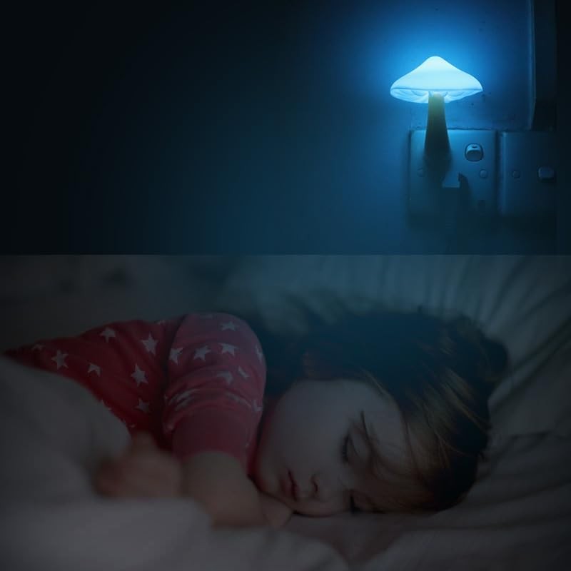 AUSAYE 4 Pack Mushroom Night Light Plug in Sensor Light,