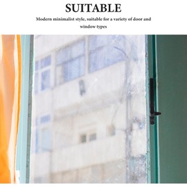 ARTIBETTER Manija de Ventana Corrediza y Abatible 2 Piezas Negras, Tirador Exterior Cierre Seguro, Accesorio para Bricolaje y Puertas de Uso Residencial