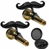 BEANPRECOY 2 Pcs Clip On Trumpet And Trombone Mustache Clip-On