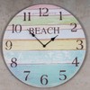 Wall Clock Diameter 45 cm Beach Colourful Wooden Clock Maritime