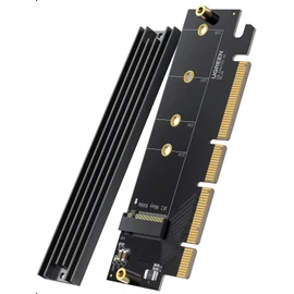 UGREEN NVMe PCIe Adapter, M.2 SSD M Key and M+B Key to PCIe 4.0 Adapter X4 X8 X16 Slot Card with Heat Sink, Up to 64Gbps Max, Size for NVMe M.2 SSD 2230 2242 2260 2280