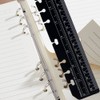 4 Pieces Black A5 Ruler Plastic Page Marker Ruler 6-Ring