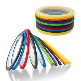 EDSRDRUS 24Rolls 10 Colors Painters Tape Total 528 Yards Painter Tape 1/8in Width Smart Selection Paint Tape Masking Tape Pinstriping Tape, 3" Large Core Easy to Work for Big Projects