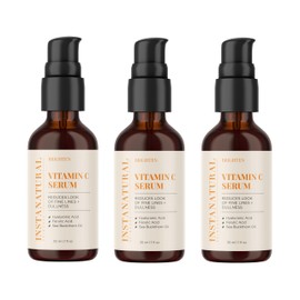 InstaNatural- Suero facial con vitamina C, ilumina, hidrata y reduce los signos del envejecimiento, con vitamina C, ácido hialurónico y               