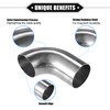 X AUTOHAUX 2 Pcs Bend Elbow Pipe Tube, 2.01" OD