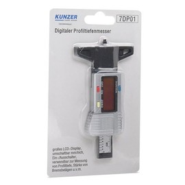KUNZER 7DP01 Digitaler Profiltiefenmesser - großes LCD-Display - umschaltbar mm/inch - Messung von Reifen-Profiltiefe