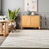 Rugs USA Pick-Up-Sticks Machine Washable Wool Area Rug, 4x6, Ivory