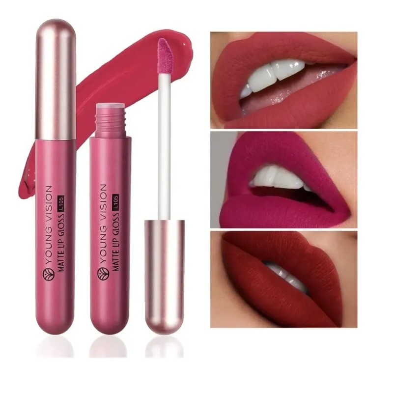 / Z Conjunto De 6 Batons Mate Lip Brilho À