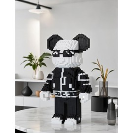 GAMTIM Animal Cool Black Bear Bear Model Set,(4416Pieces) –Ornaments Building Blocks