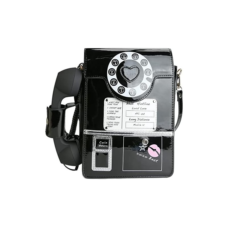 QiMing Bolso bandolera para teléfono de esfera retro, bolso de