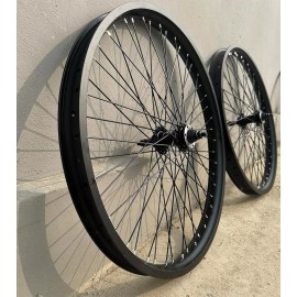DONSP1986 Heavy Duty 26" Bike Rim Wheel Set,12G 48 Spokes Wheelset &22T Flywheel