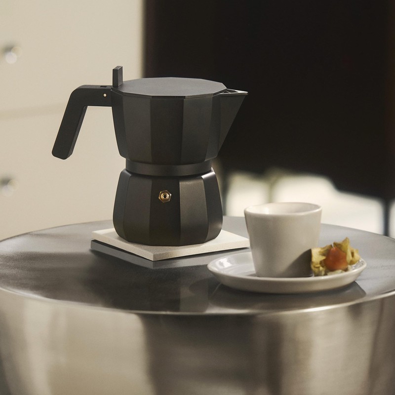 Alessi Moka DC06/3 B Design Espresso Maker Cast Aluminium Handle