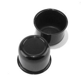 DewFlew 2Pcs 3.11" Push Through Wheel Center Caps Stainless Trailer Hub Cap for Truck SUV RV Wheel Rim (Fit 3.11" Bore 2.35" H High Gloss Black)