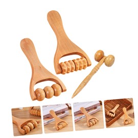 DOITOOL 3pcs Massage Hand Roller Hand Tools Massage Ball Roller Wooden Massager Tool Wooden Foot Massager Roller Massage for Back Rolling Foot Massager The Shoulder Massage Stick