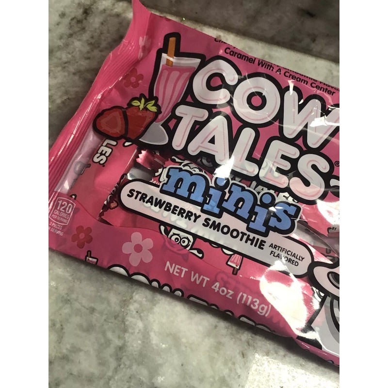 cow tales Goetze's cowtales Minis Morango Smoothie Creme Doce Central: